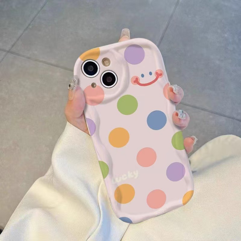 Punto de onda de color para iPhone 16pro funda para teléfono móvil Apple 15 anti-caída 14 Europa y América 13promax nuevo 12x