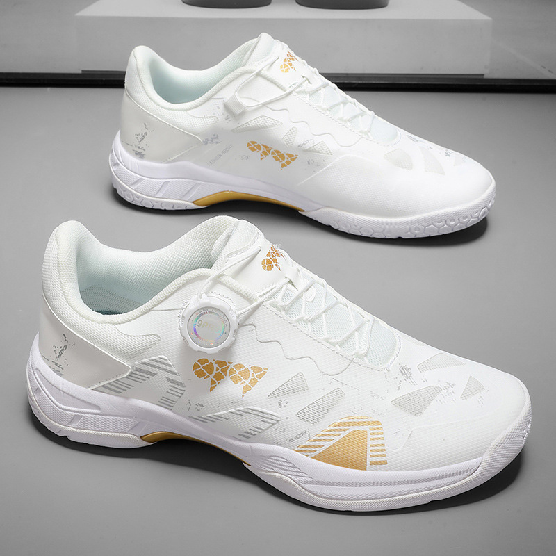 Nuevos zapatos de bádminton casuales transpirables antideslizantes hombres y mujeres zapatos de tenis de mesa ligeros zapatos de entrenamiento de tenis en stock
