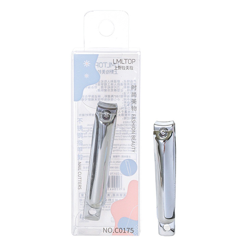 LMLTOP UÑAS DE ACERO INOXIDABLE paquete único antideslizante cortaúñas afiladas herramientas de manicura C0175