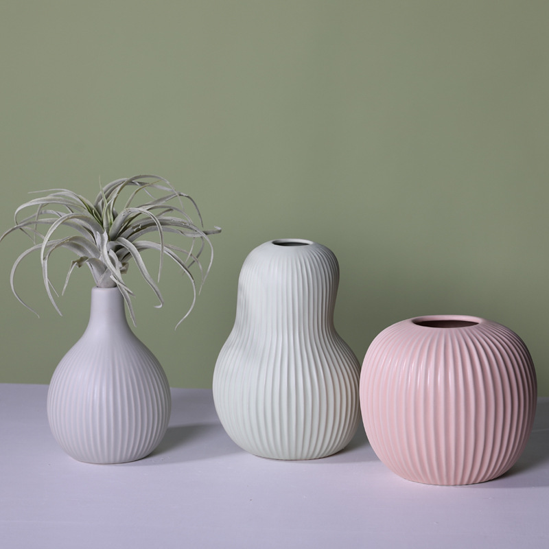 北欧简约莫兰迪水果花瓶艺术几何客厅玄关样板房创意家居装饰摆设