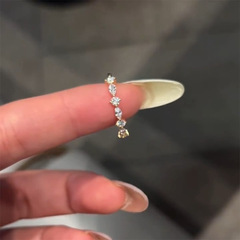 精巧なジルコンの指輪の女性の軽豪華なフランス式の大衆はリングの新型の復古的な通勤の指の指輪の卸売りを調節することができます。