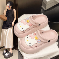 新型アニメかわいい洞靴女夏底滑り止め包頭軟底サンダル通気性学生寮diy