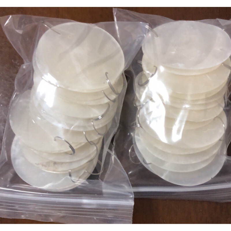 云母片天然贝壳贝壳风铃贝母装饰片灯具镜贝婚礼圆片画配件|undefined
