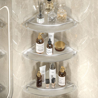 轻奢卫生间置物架太空铝浴室壁挂亚克力厕所洗漱台三角墙上收纳