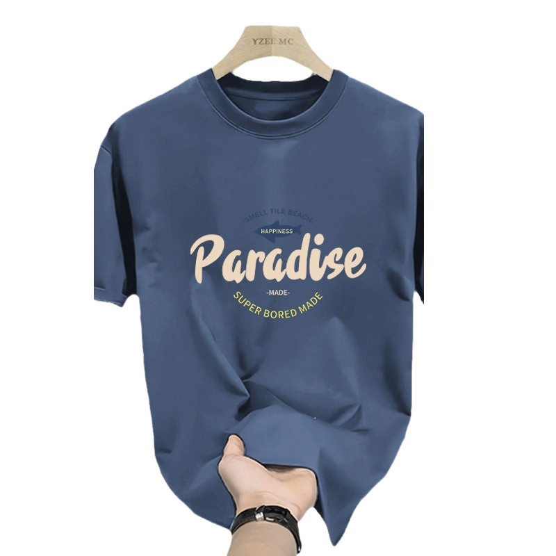 Summer trend cotton T-shirt for students