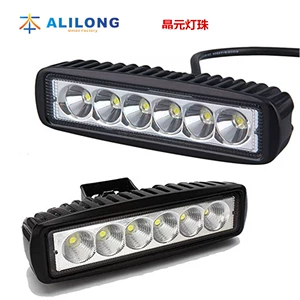 Car LED work light one-line 6 light 18W high-power off-road vehicle motorcycle modified light strip light