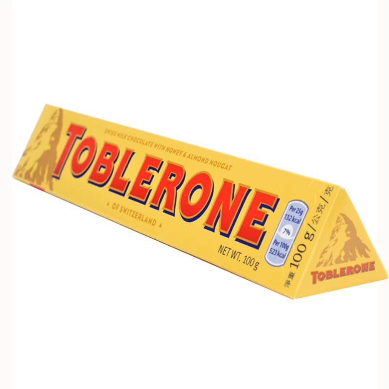 Импортированный треугольный шоколад Toblerone (Toblerone) 100 г — assorted вкусы: молочный, тёмный, белый, солёный