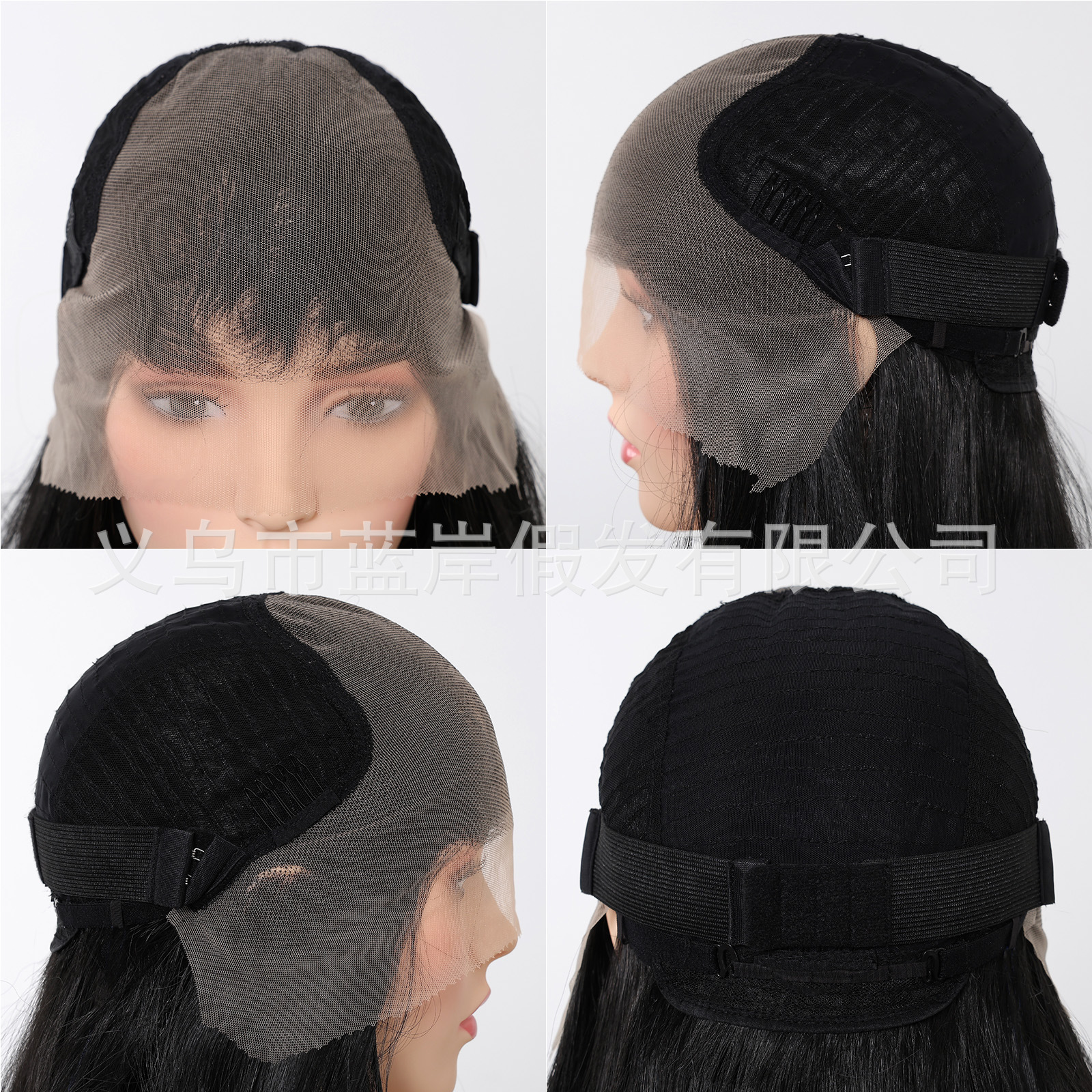 Elegante negro 30 pulgadas cabello rizado largo 13 * 6 gran área de encaje peluca para mujeres realista natural cómodo cosido casual