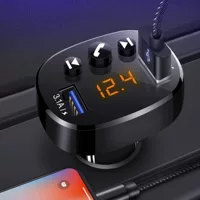 Автомобильный приемник Bluetooth mp3-плеер Музыка высокого качества звука FM-передатчик автомобиль прикуриватель автомобильное зарядное устройство