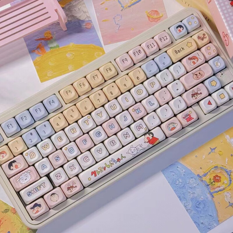 クレヨンしんちゃんキーキャップMOA高さアニメ可爱い热升华HI75 HI8 K99 F99 104 F87PBT|undefined