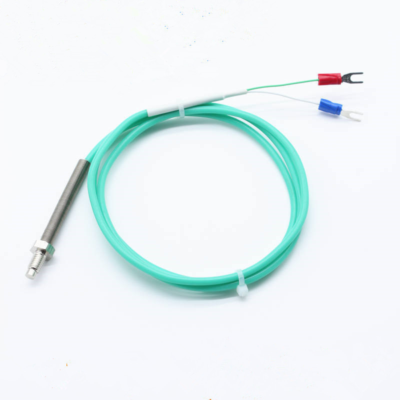 热电偶M6螺钉硅胶导线耐折弯抗运动M8螺纹测温探头K型热电偶