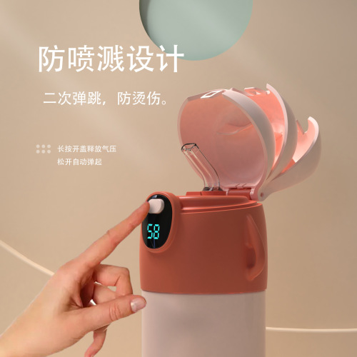 Aidooqi Children's Insulated Cup 316 Stainless Steel Smart Temperature Display Straw Cup Large Baby Capacity Water Bottle