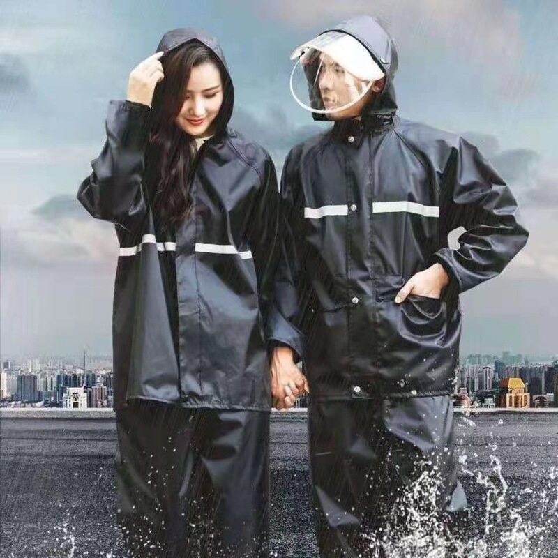 Raincoat Rain Pants Set Waterproof Split Rain Suit Thickened Men's Motorcycle Full-body Rain-proof Riding Raincoat Poncho