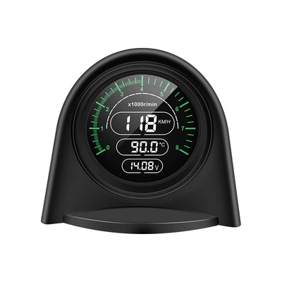Car Obd Speed, Rpm, Water Temperature, and Voltage Gauge with Overspeed Alarm, In-Car Hud Head-Up Display, Smart Dashboard (Vehicle HUD) - x70-english-version