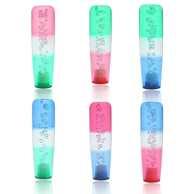 Автомобильная кристально прозрачная головка шестерни круглая 3-цветная Модифицированная волновая головка ручка шестерни светящаяся головка переключения передач подвесная головка шестерни