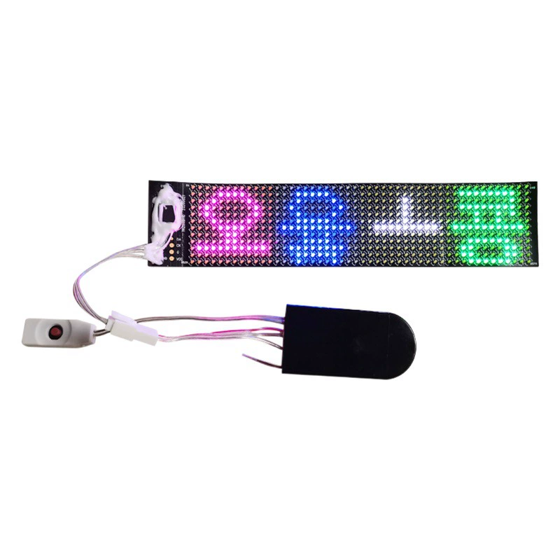 Ультратонкий гибкий LED-экран, мягкий матричный экран, Bluetooth, настраиваемый текст, изогнутый экран для сумок, 12*48 пикселей, от производителя