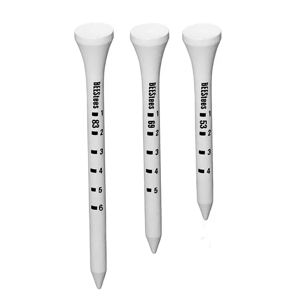 83mm Golf Wooden Nail Solid Wood Tees Printed Ball Nail Tee Serving Table White Tees Limited Nail Golf Tee