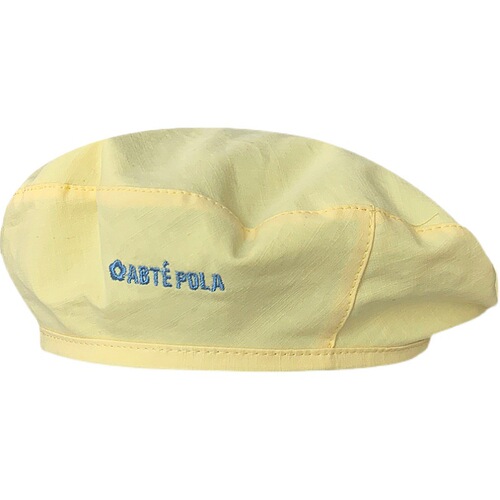 Japanese-style fresh and minimalist double-sided plaid beret for children, suitable for spring and summer, thin and versatile, letter embroidery artist hat for students