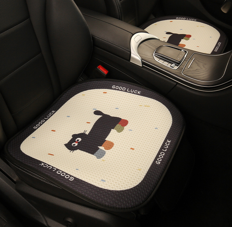 Cute Car Cushion Four Seasons Universal Half Pack Cartoon Cat Seat Cushion Goddess Cyber Celebrity Car Car Car Non-slip Seat Cushion