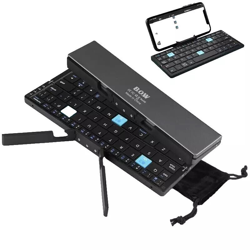 Popular Tk Bow Foldableing Bluetooth Keyboard Apple iPad Android Suitable for Xiaomi Tablet Phones Universal and Convenient