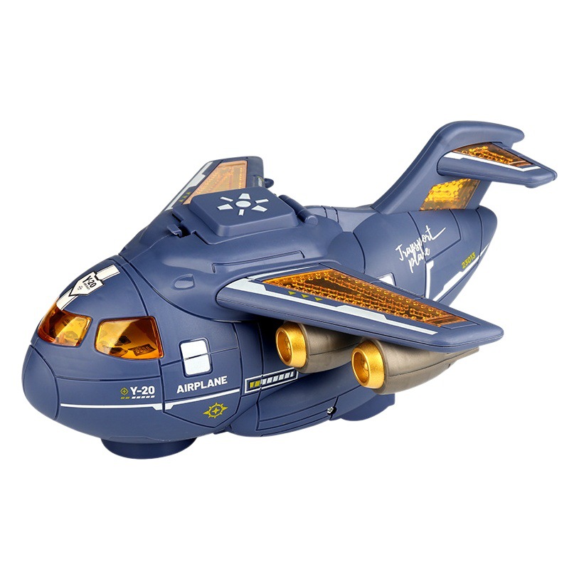 Nuevo avión eléctrico universal rueda para caminar con la música luz de los niños aviones transporte juguete modelo simulación