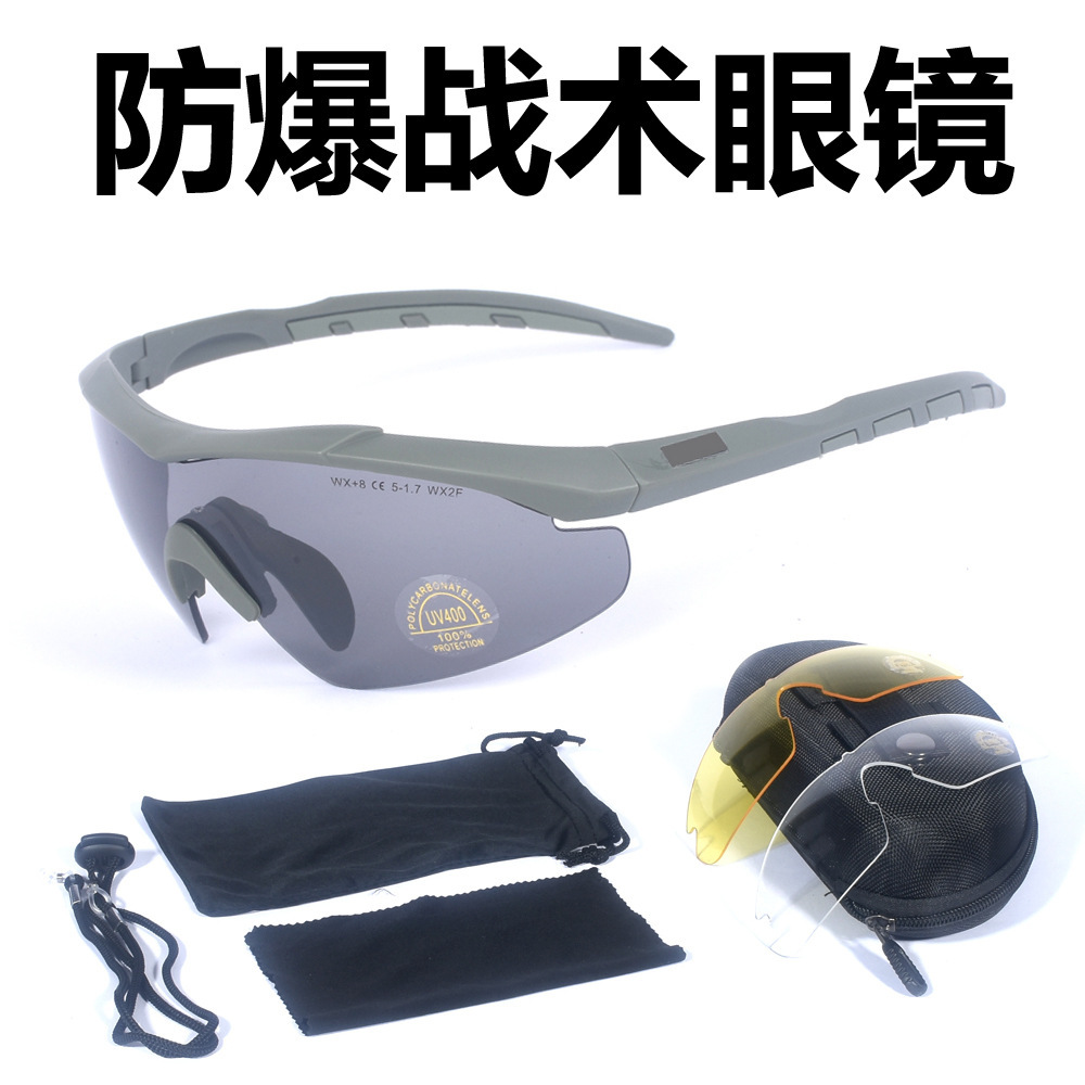 Gafas Tácticas de Protección Polarizadas de Policarbonato para Tiro y Juegos CS