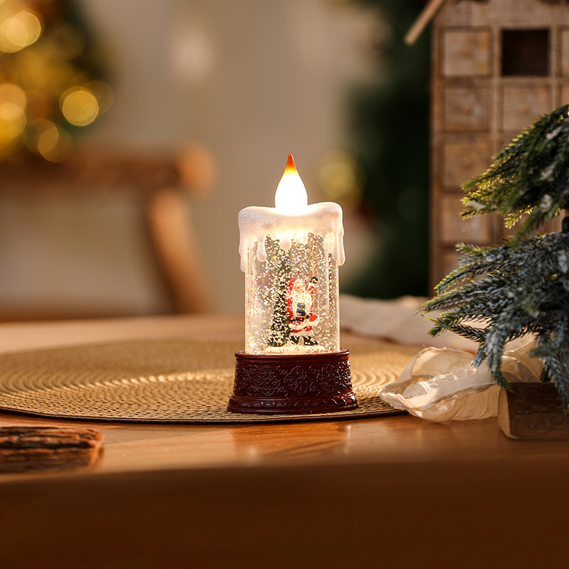 Navidad decoración viento lámpara cristal lámpara Santa Claus Navidad fiesta decoración Navidad adornos Navidad regalos