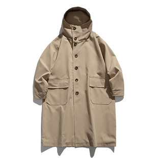 Nanxia Disguise 2025 Autumn New Trendy High Street Mid-Length Stand Collar Single-Breasted Windbreaker Retro Couple Jacket