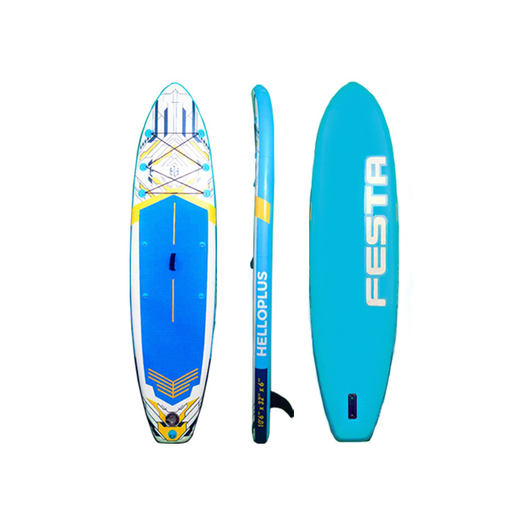 Tablero de paddle de surf inflable al aire libre Tablero de paddle de surf acuático SUP Tablero de paddle de pesca casual Material de trefilado de PVC grueso