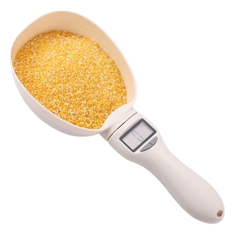 Taza de medición para mascotas comida para gatos comida para perros Escala electrónica de alimentación cuchara de medición escala pala alimentación científica 800g/1G Escala de palillos