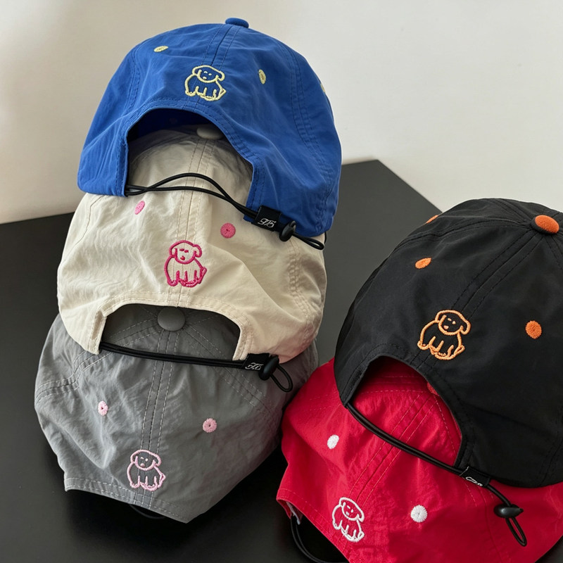 Exported to Japan, Soft-Top Quick-Dry Embroidered Dog Baseball Cap, Large Head Circumference, Outdoor Mountain Style, Wide Brim, Large Size Exported to Japan, Soft-Top Quick-Dry Embroidered Dog Baseball Cap, Large Head Circumference, Outdoor Mountain Style, Wide Brim, Large Size
