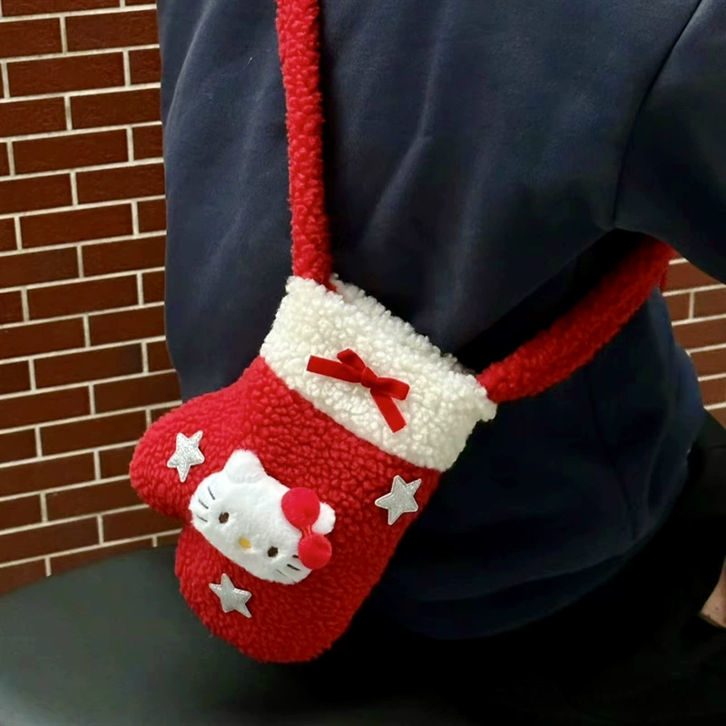 Hello Kitty, перчатки, зимняя сумка через плечо, интернет-знаменитость
