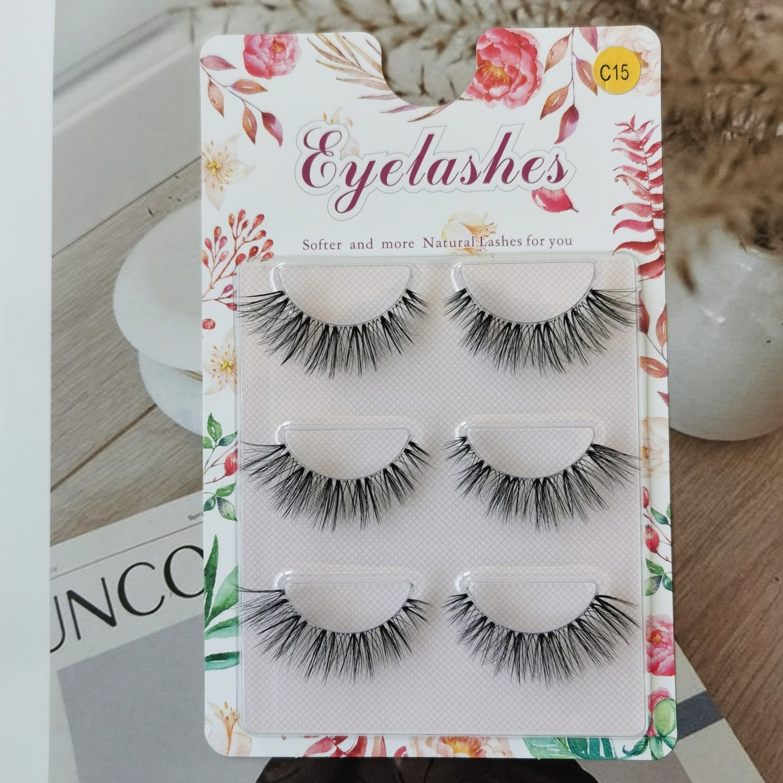 52g Weight False Eyelashes Makeup Tools Types 1 Set Quantity High-Grade Fiber Material Solid Color Pattern Classic Style Style Classic Style Solid Color High-Grade Fiber False Eyelashes 1 Set 11