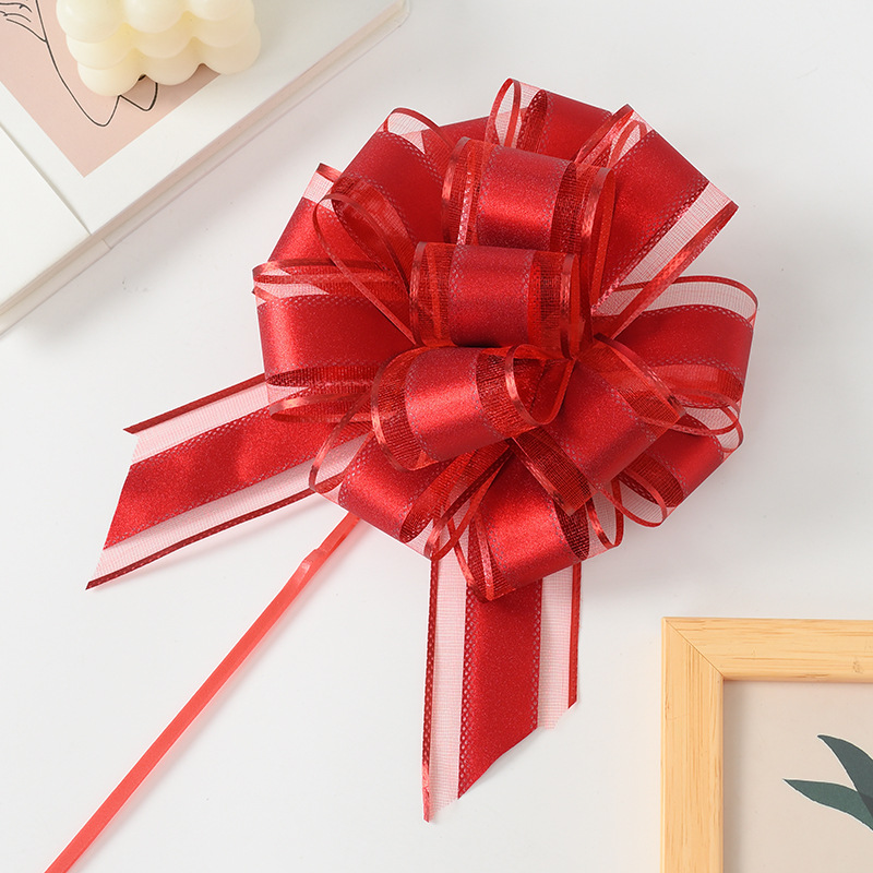 Transfronterizo 2024 nuevo estilo 50 flores de bola de gasa de nieve de cebolleta grande Regalos de Navidad Flores de vacaciones Embalaje de cesta de frutas Lavado