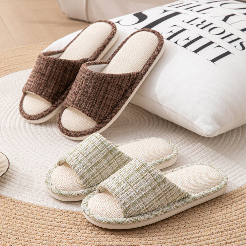 2025 new fashion home linen slippers men and women breathable home shoes sweat-absorbent non-slip deodorant cotton linen slippers 2025 new fashion home linen slippers men and women breathable home shoes sweat-absorbent non-slip deodorant cotton linen slippers