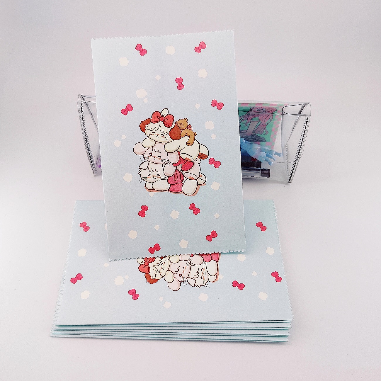 Estilo coreano japonés ins estilo Mikko lindo regalo bolsa de papel misceláneas bolsa de almacenamiento al por mayor embalaje de película material de columpio