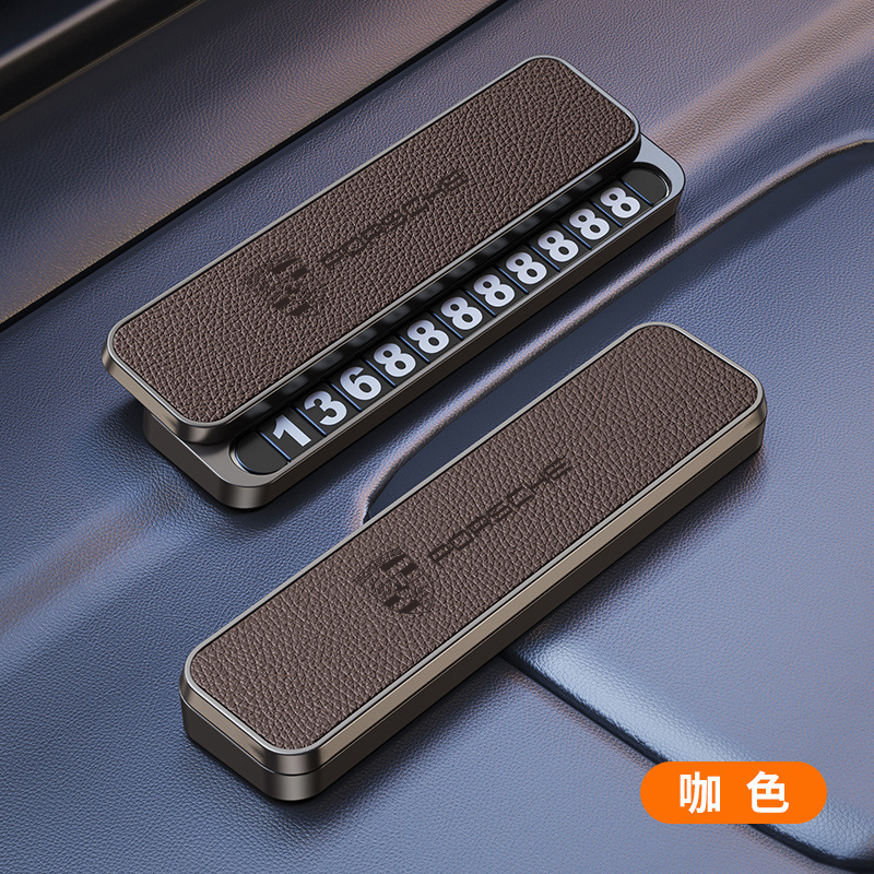Vehicle Temporary Parking Number Plate, Car Moving Metal Plate, Car Moving Card, Classy Mobile Phone Number Holder