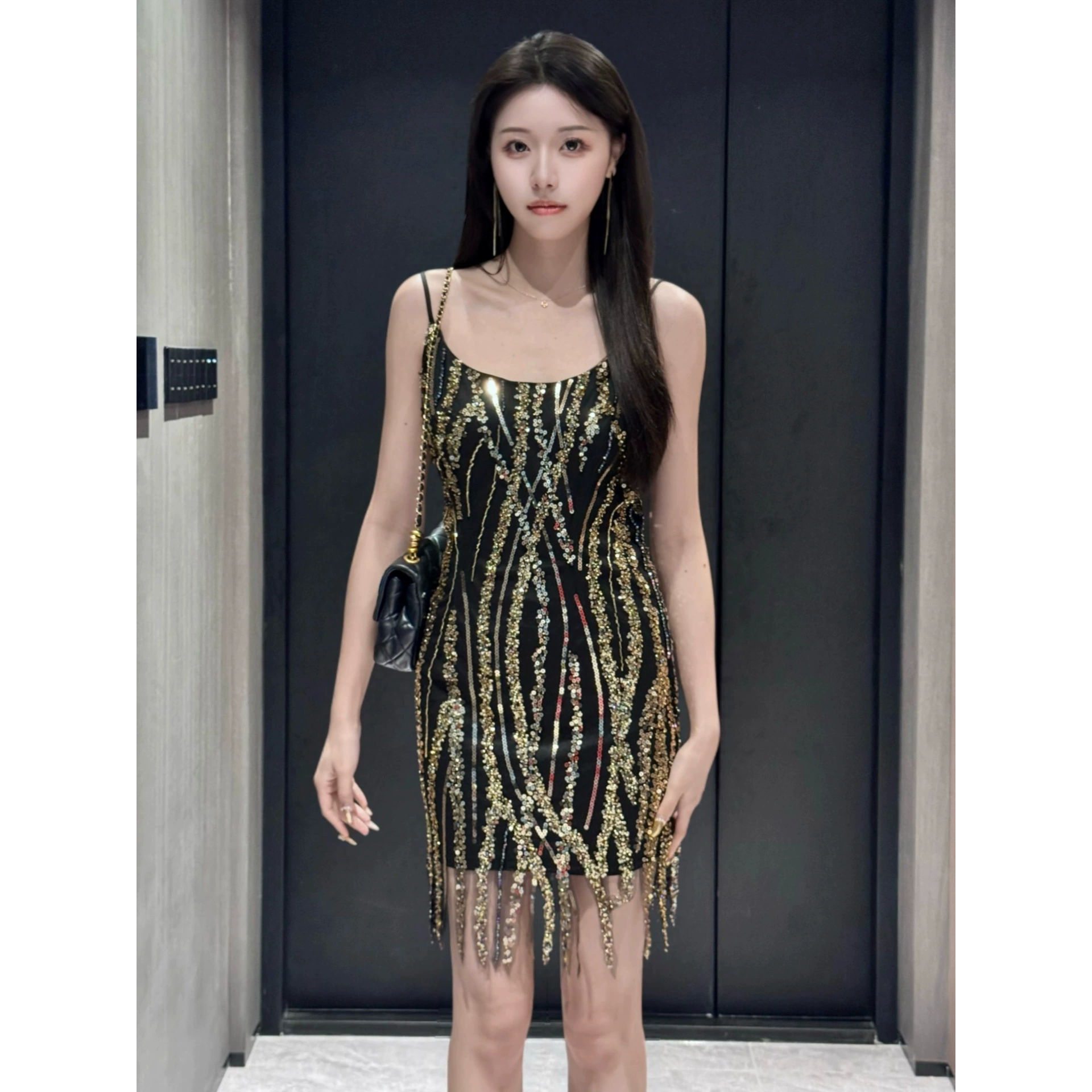 Сексуальное slipsdress, модная юбка, стразы на ногтях, (Cross-border торговля), новая коллекция, европейский стиль, открытая спина