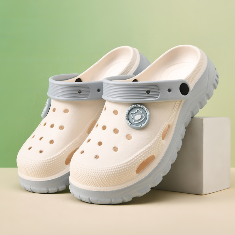 2026 Thick-Soled Breathable Beach Clogs for Young Men, Eva Casual Shoes, Foreign Trade Cross-Border Wholesale