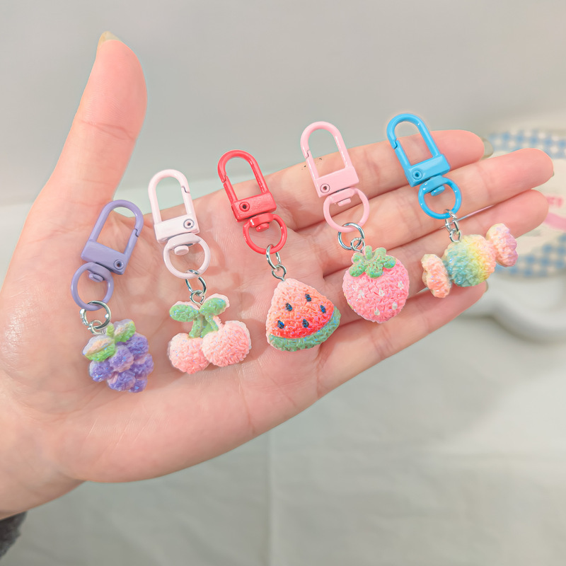 Colorful O37 Super Cute Dopamine Simulated Fruit Keychain Versatile Pendant New Sweet Decoration Cute Bag Accessory Colorful O37 Super Cute Dopamine Simulated Fruit Keychain Versatile Pendant New Sweet Decoration Cute Bag Accessory