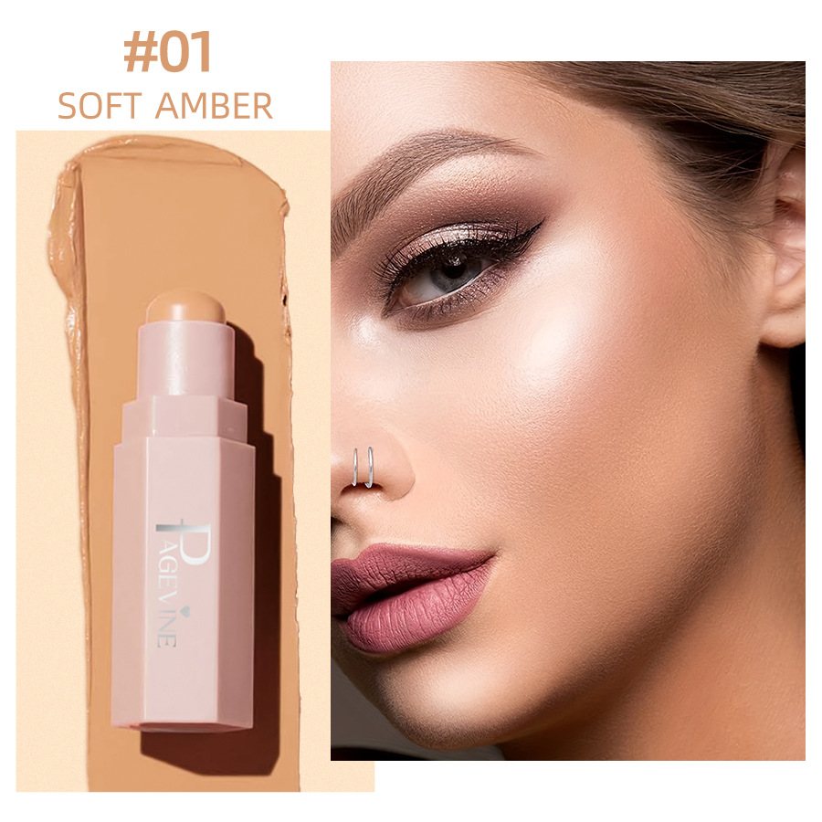 Cross-border Bestseller PAGE VINE Versatile Soft Matte Contour Stick 7.1g For Natural Contouring_voghion.com