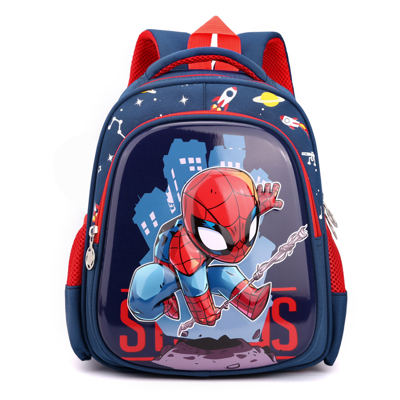 Mochila de dibujos animados lindo Spider-Man nueva moda 6 Kindergarten schoolbag Boy 3-4-5 años de edad los niños pequeños dinosaurio de clase media