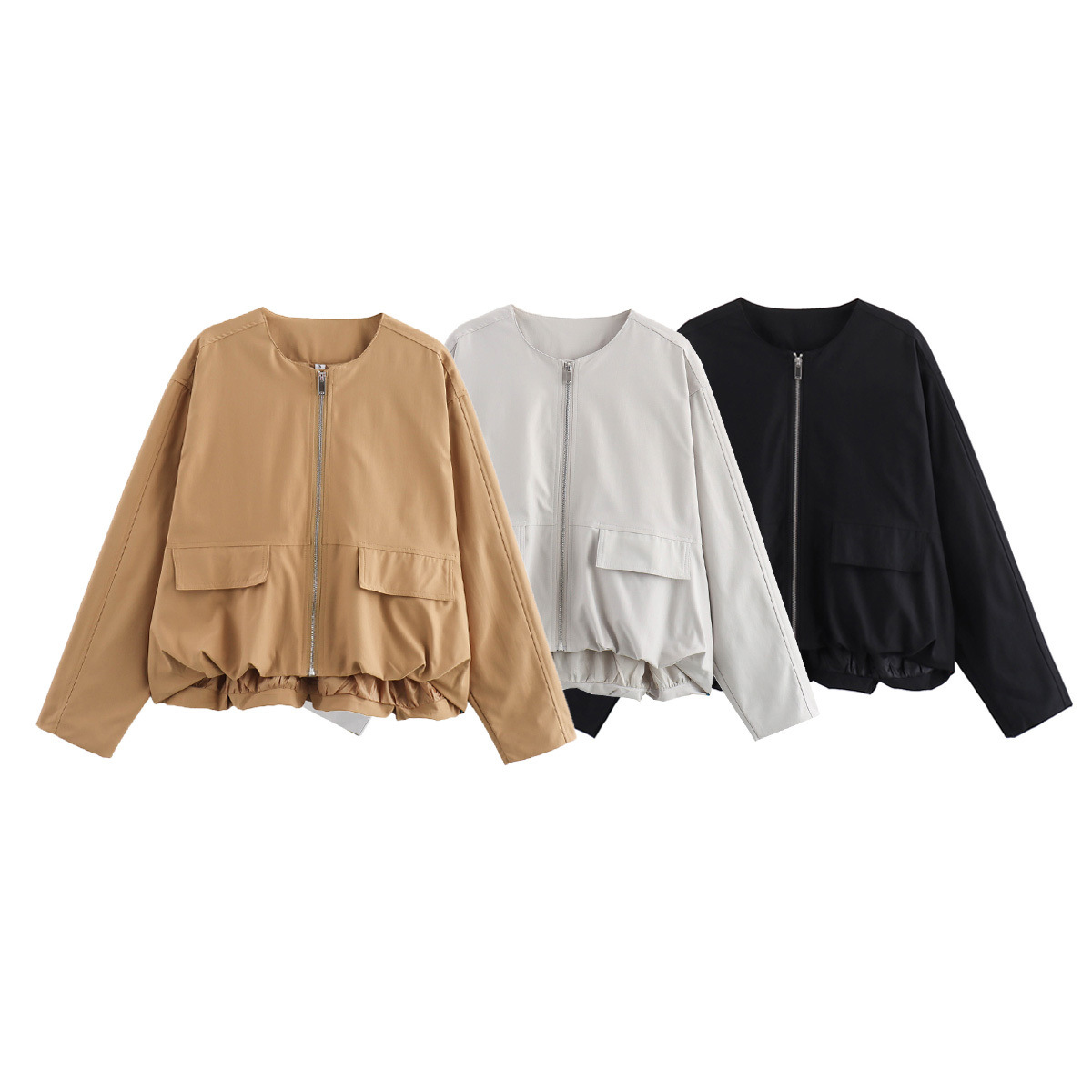 Giacca a vento casual da donna, da strada, all'aperto, 2024, A14069_voghion.com