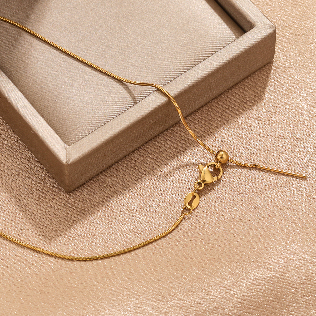 45cmチタン鋼鎖骨万能チェーン調節可能チェーンステンレスネックレスシリコンdiyアクセサリービーズペンダント部品