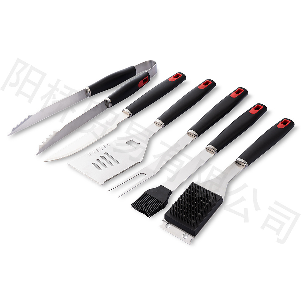 Barbacoas combinación barbacoa herramientas fábrica directa Amazon plástico mango barbacoa al aire libre PARRILLA de acero inoxidable traje