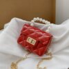 Small children's bag, one-shoulder bag from pearl, chain, chain bag