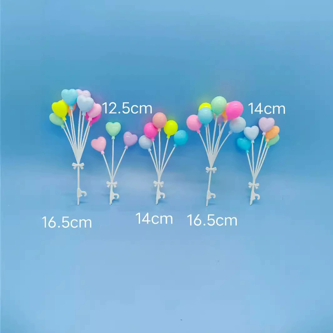 Фабрика прямых продаж пластиковый цвет макарон любовь клубничный маленький воздушный шар торт декоративный плагин