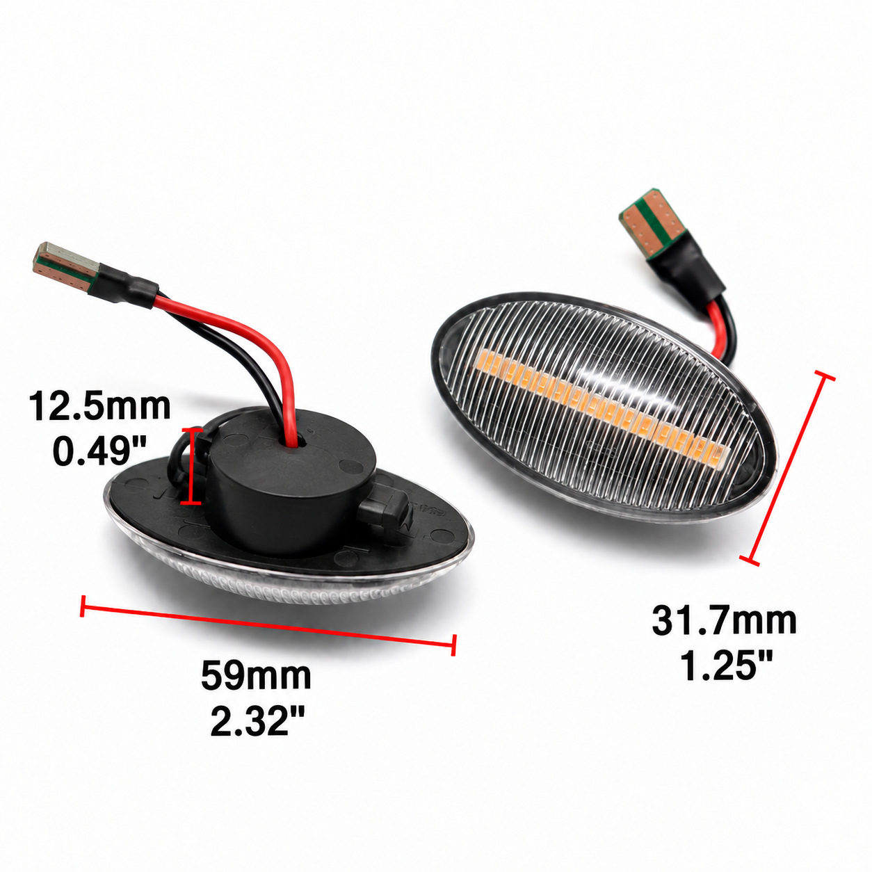 Suitable for MINI Cooper R50/R52/R53 LED sequential turn signal side marker lights, modification accessories