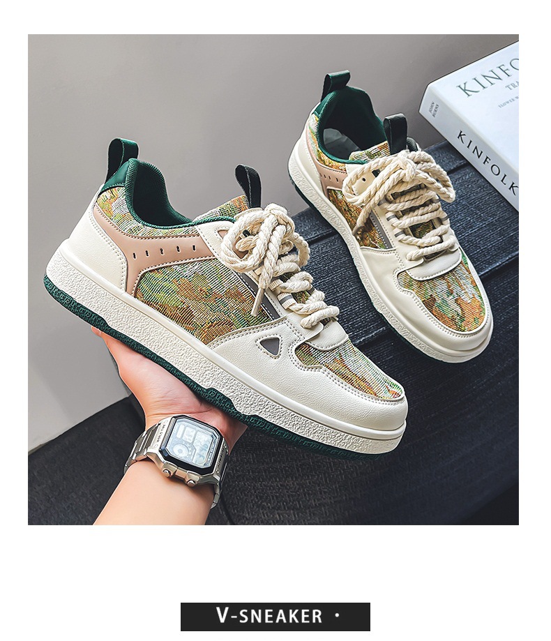 Scarpe da passeggio da uomo Scarpe casual Scarpe da basket Sneakers Tessuto Tela Assorbimento degli urti Calzature facili da pulire_voghion.com