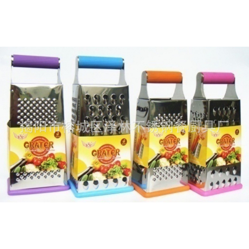 acero inoxidable cuatro cara raspador de alambre
función melón, fruta y verdura cortador de queso planador